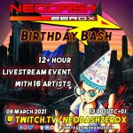 2021.3.6(Sat)年に1度のNeodash祭り！NEODASH ZEROX BRITHDAY BASHにDJ SHAPRNEL出演