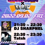 2022.9.2(Fri)21:30- NeosFesta4 x ClubPulse にDJ SHARPNEL出演