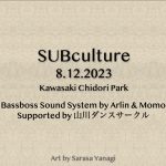 2023.8.12(土) SUBculture in 川崎ちどり公園 に DJ SHARPNELが現地リアルDJ出演